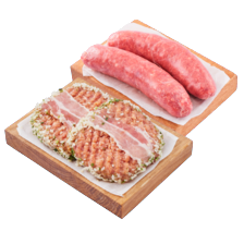 Carréburger boerenspek of Noordertrots rundersaucijs